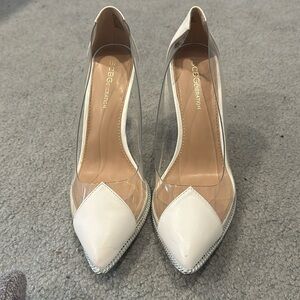BCBG White Heels, in good condition